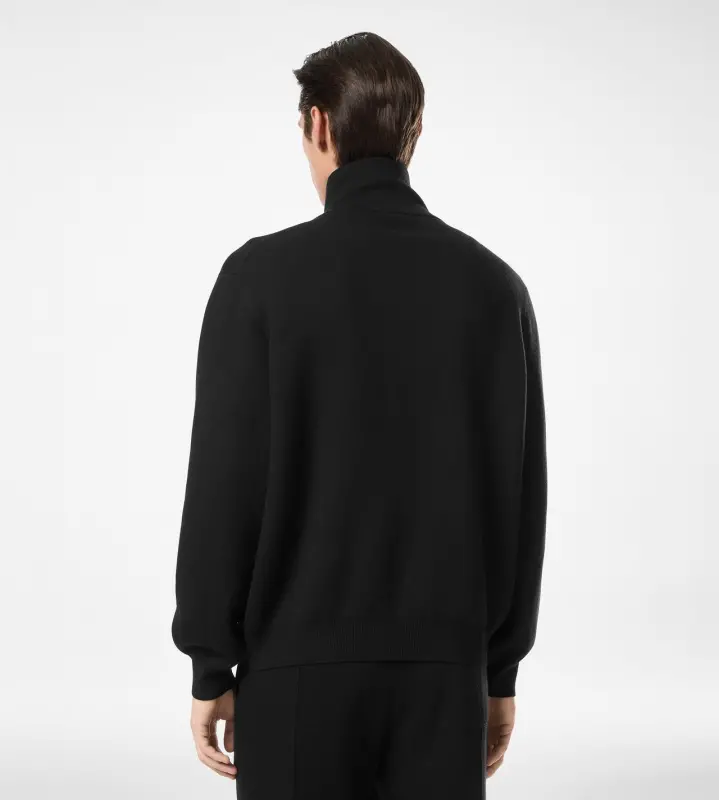 DOUBLE FACE WOOL FULL ZIP BLACK online
